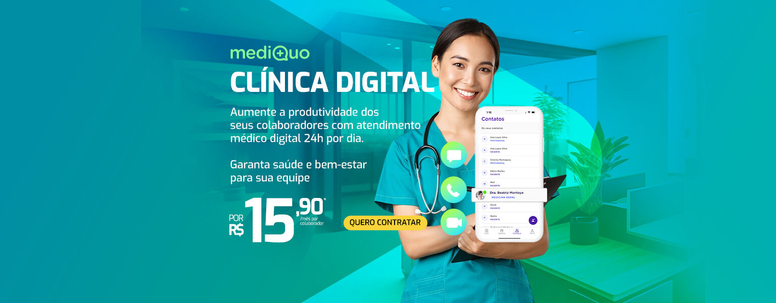 Aumente a produtividade dos seus colaboradores com atendimento m&eacute;dico digital.